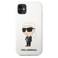 Zadní kryt Karl Lagerfeld Liquid Silicone Ikonik NFT pro Apple iPhone 11, white