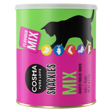 Výhodné balení Cosma Snackies Maxi Tube - lyofilizované snacky pro kočky - Mix s 5 druhy 3 x 150