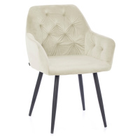 HOMEDE Designová židle Argento krémová