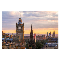 Fotografie Edinburgh Skyline, Balmoral Clocktower, Scotland, joe daniel price, 40 × 26.7 cm