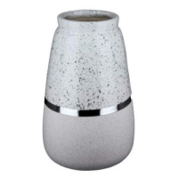 Váza kulatá kónická ALGARVE keramika bílo-šedá 22cm