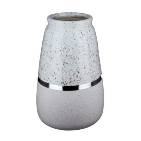 Váza kulatá kónická ALGARVE keramika bílo-šedá 22cm Gilde handwerk