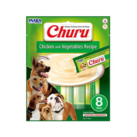 Inaba Churu Dog kuřecí se zeleninou 8 × 20 g