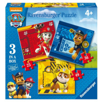 Ravensburger Tlapková Patrola: Rubble, Marshall & Chase puzzle 25,36,49 dílků