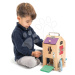 Dřevěný domeček se strašidly Monster Lock Box Tender Leaf Toys 8 dveří s 8 různými zámky a 2 str