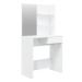 Shumee Toaletní stolek se zrcadlem lesklý bílý 74,5 × 40 × 141 cm