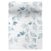 Bílo-modrý bavlněný prošívaný přehoz 180x260 cm Ginkgo – Blanc