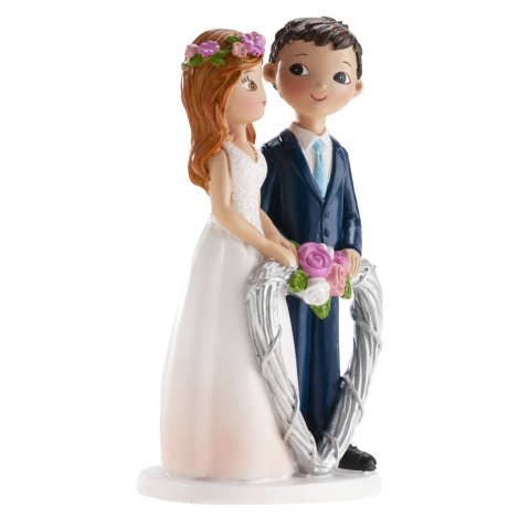 Svatební figurka na dort velké srdce 16cm - Dekora