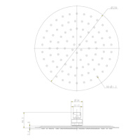 OMNIRES ULTRA SLIMLINE dešťová sprcha, o25 cm chrom /CR/ WGU125CR