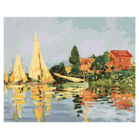 Diamondi - REGATA V ARGENTEUIL (CLAUDE MONET), 40x50 cm, vypnuté plátno na rám