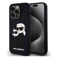 Karl Lagerfeld Liquid Silicone Double Heads MagSafe Zadní Kryt pro iPhone 14 Pro Black