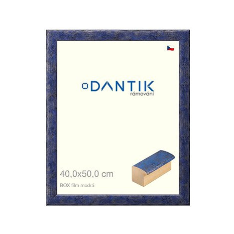 DANTIK rámeček 40 × 50, BOX film modrý sklo čiré