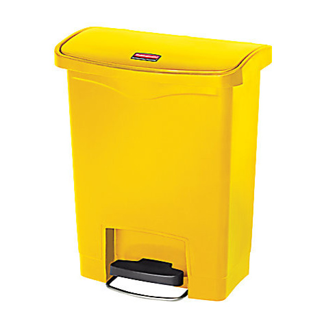 Rubbermaid Odpadkový koš s pedálem SLIM JIM®, objem 30 l, š x v x h 271 x 536 x 425 mm, žlutá