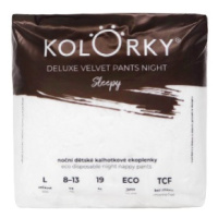 KOLORKY DELUXE VELVET PANTS Night Sleepy vel. L 8-13 kg kalhotkové eko plenky 19 ks