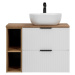 ArtCom Koupelnová skříňka s umyvadlem a deskou ADEL White DU80/2 | 80 cm