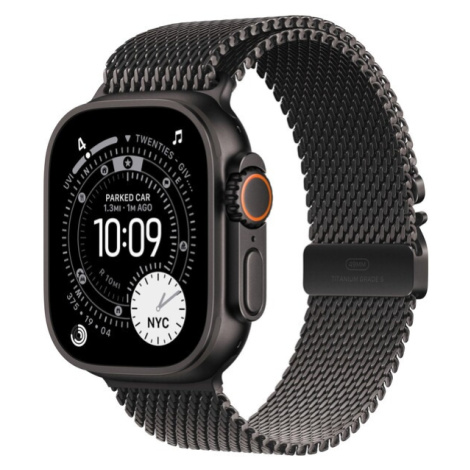 Apple Watch 49/46/45/44mm milánský tah z černého titanu L