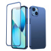 Joyroom 360 Full Case zadní a přední kryt pro iPhone 13 + tvrzené sklo modrý (JR-BP927 blue)