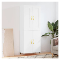 vidaXL Skříň highboard lesklá bílá 69,5 x 34 x 180 cm kompozitní dřevo