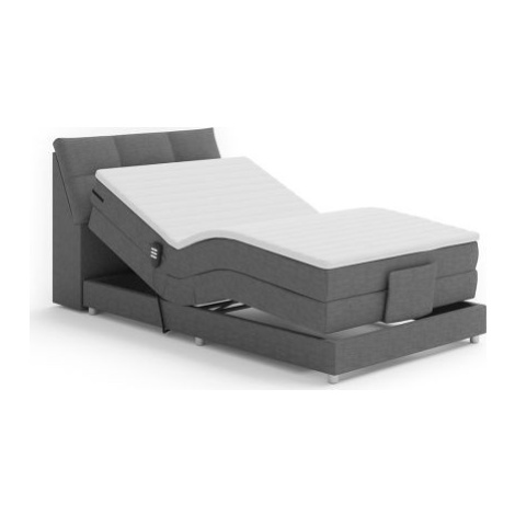 Šedá polohovací postel Chaire Boxspring 120x200 cm FOR LIVING