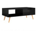 SHUMEE Konferenční stolek černý vysoký lesk 100 × 49,5 × 43cm dřevotříska , 326793