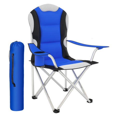 tectake 401050 kempingová židle polstrovaná - modrá - modrá