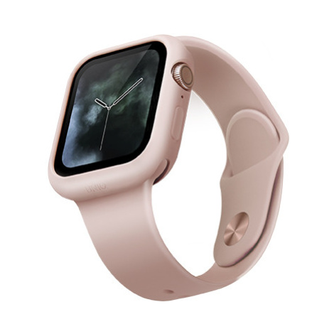 Uniq silikonové pouzdro Lino pro Apple Watch série 4/5 (44 mm), růžová UNIQ-44MM-LINOPNK