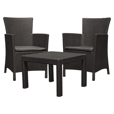 KETER Sada balkonového nábytku Rosario, grafitová/studená šedá, 3dílná