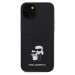 Karl Lagerfeld PU Saffiano Card Slot Metal Karl and Choupette Kryt iPhone 15 černý
