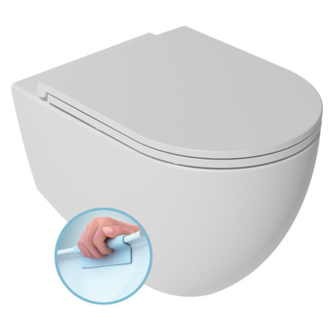 ISVEA INFINITY závěsná WC mísa, Rimless, 36,5x53cm, bílá mat 10NF02001-2L