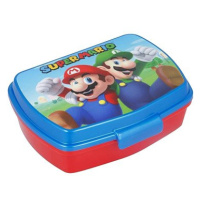 Dětský box na svačinu Super Mario - červený/modrý