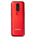 EVOLVEO EasyPhone LT, mobilní telefon pro seniory s nabíjecím stojánkem (červená barva)