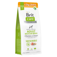 Brit Care granule, 12 kg + 2 kg zdarma - Sustainable Adult Medium Breed Chicken & Insect