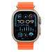 Apple Watch Ultra 2 49mm titanová s oranžovým oceánským řemínkem Titanová