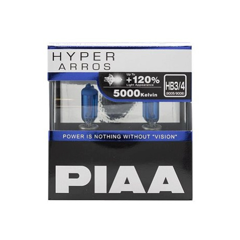 PIAA Hyper Arros 5000K HB3/HB4 -+ 120%. jasně bílé světlo o teplotě 5000K, 2ks