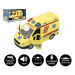 Auto ambulance plast 20cm na setrvačník na baterie se zvukem se světlem v krabici 26x15x12cm