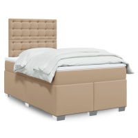 vidaXL Box spring postel s matrací cappuccino 120x190 cm umělá kůže