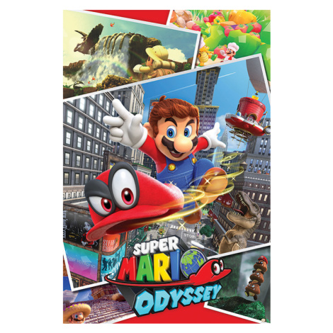 Plakát, Obraz - Super Mario Odyssey - Collage, (61 x 91.5 cm) Pyramid