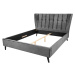 LuxD Designová postel Violetta 160 x 200 cm tmavě šedý samet