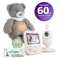 PHILIPS AVENT - Chůvička dětská video SCD891/26+Uspáváček 4v1 Sleepy Bear Grey 0m++WW 60ks