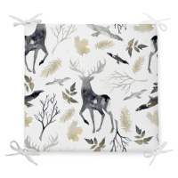 Vánoční podsedák s příměsí bavlny Minimalist Cushion Covers Dark Forest, 42 x 42 cm