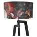 Stojací lampa stativ černá s odstínem květinový design 50 cm - Puros