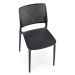 Plastová jídelní židle Capri černá