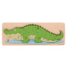 Bigjigs Toys Vkládací puzzle krokodýl s čísly CROCODILE zelený