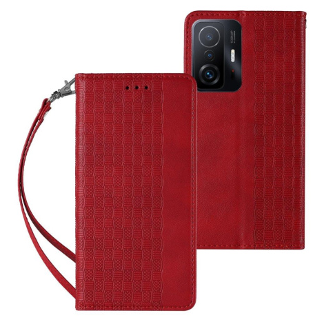 Magnet Case elegantní knížkové pouzdro s poutkem na Xiaomi Redmi Note 11 PRO / 11 PRO 5G Red