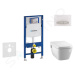GEBERIT Duofix Modul pro závěsné WC s tlačítkem Sigma50, alpská bílá + Tece One sprchovací toale