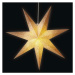 EMOS Vánoční hvězda papírová závěsná se zlatými třpytkami na okrajích, bílá, 60 cm, vnitřní DCAZ
