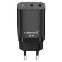 CubeNest S2D1 síťová nabíječka 35W černá