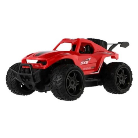 Auto RC buggy terénní červené 23cm plast 27MHz na baterie se světlem Teddies