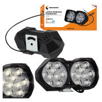 LED dvojitá pracovní lampa do auta 12W 12V