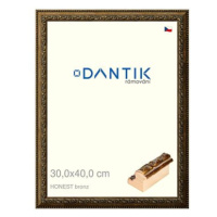 DANTIK rámeček 30 × 40, HONEST malý vysoký bronz plexi čiré